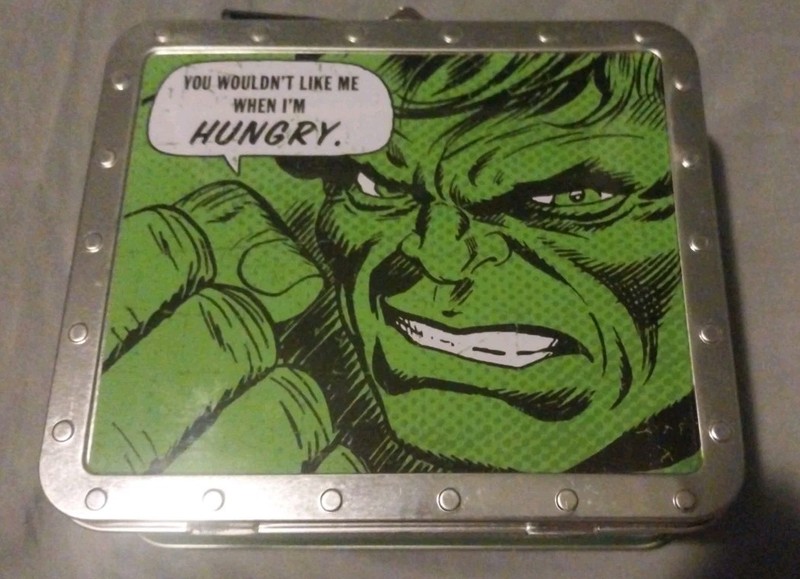 Marvel Incredible Hulk Green Metal Lunch Box
