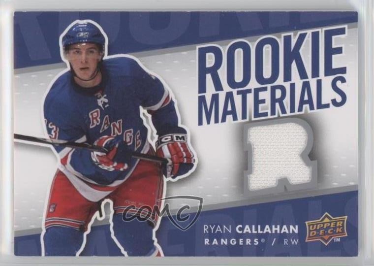 2007-08 Upper Deck Rookie Materials Ryan Callahan #RM-RC RC n1u