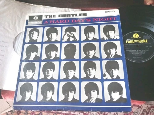 THE BEATLES  -      A Hard Day's Night,       ORIGINAL 1964 UK MONO LP / inner
