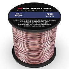XP Copper Clad Aluminum CCA Speaker Wire 12 Gauge Cable 50 FT Spool - Ideal fo