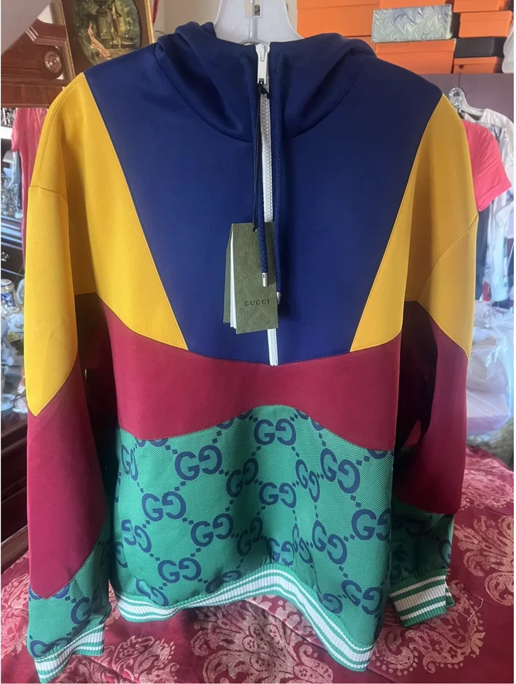 Gucci Multi Color Half-Zip Hoodie Jacket Size XXL!! Brand New w/ Tags!! RARE!! - Image 2 of 4