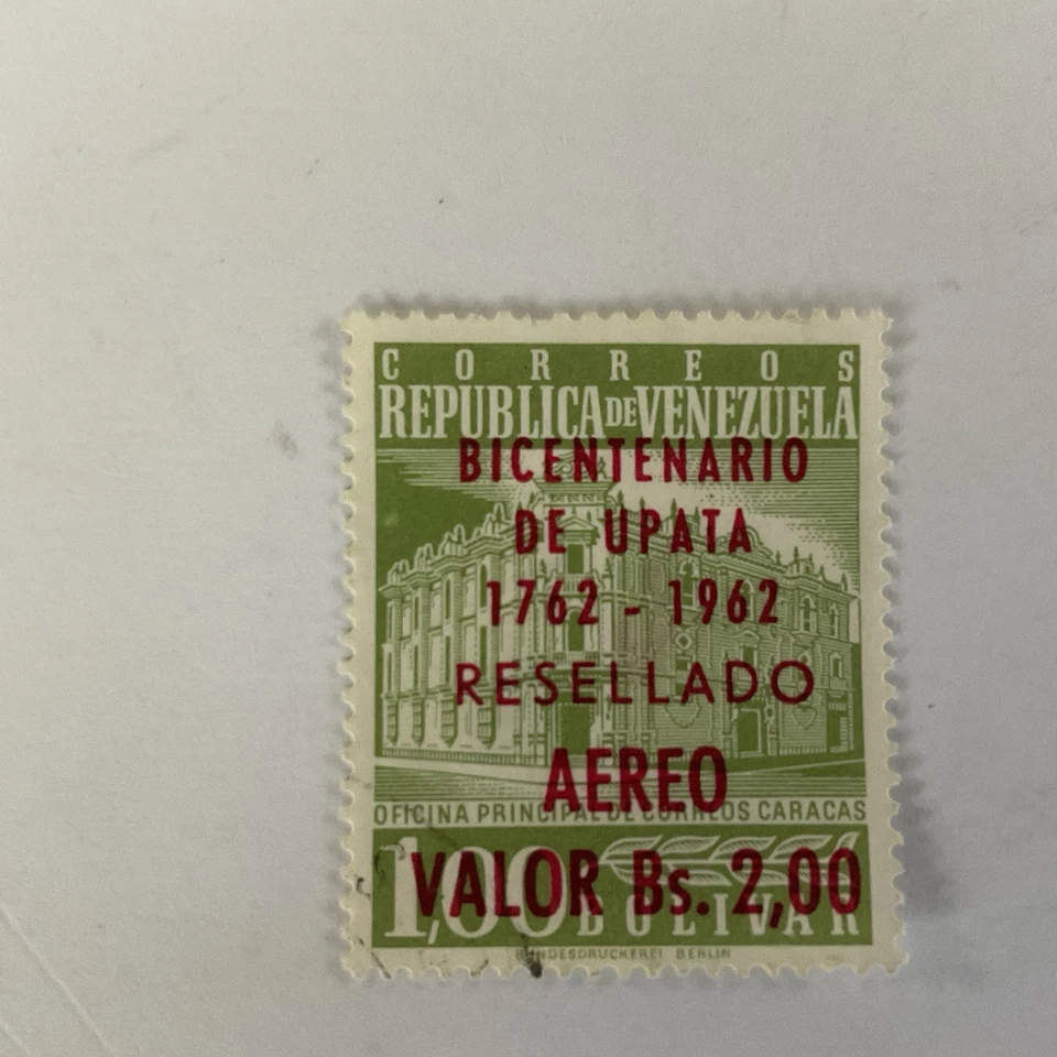 Lot~13 Venezuela stamps~1962-1964~Air Post~surcharge~bird~Gallegos~blast furnace - Image 3 of 4
