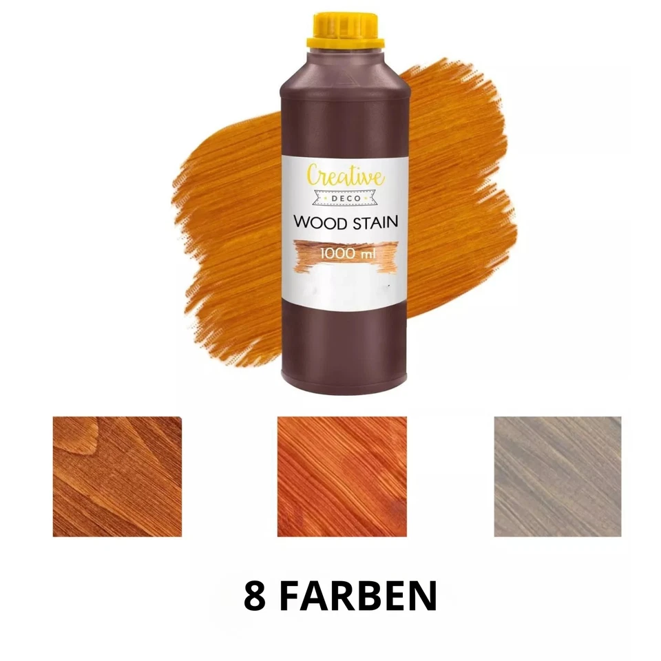 Creative Deco Holz-Beize auf Wasserbasis | 1L | Schnelltrocknender Lack