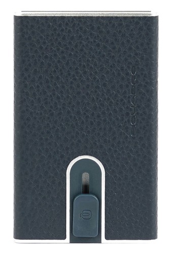Piquadro Blue Square Double Credit Card Case With Sliding System red 8024671579186