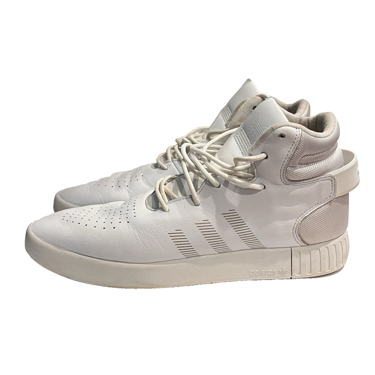 Adidas White Tubular Invader Sneakers Mens 11 S81794 Basketball Shoes Leather Adidas White Tubular Invader Sneakers Mens 11 S81794  main image 2