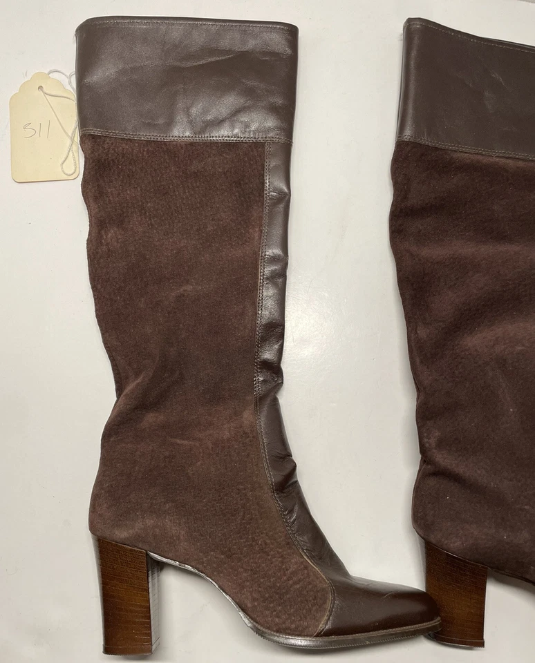 1970-х годов винтажный новый с коробкой женщин Cobbies ботинки размер 5 M кожаный замшевый каблук - Изображение 2 из 4