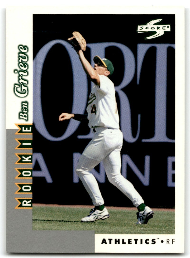 1998 SCORE ROOKIE & TRADED BEN GRIEVE OAKLAND ATHLETICS #RT242