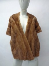 MINT CANADIAN PASTEL MINK FUR STOLE WRAP WOMEN WOMAN SIZE 15" X 66" NEW LINING 