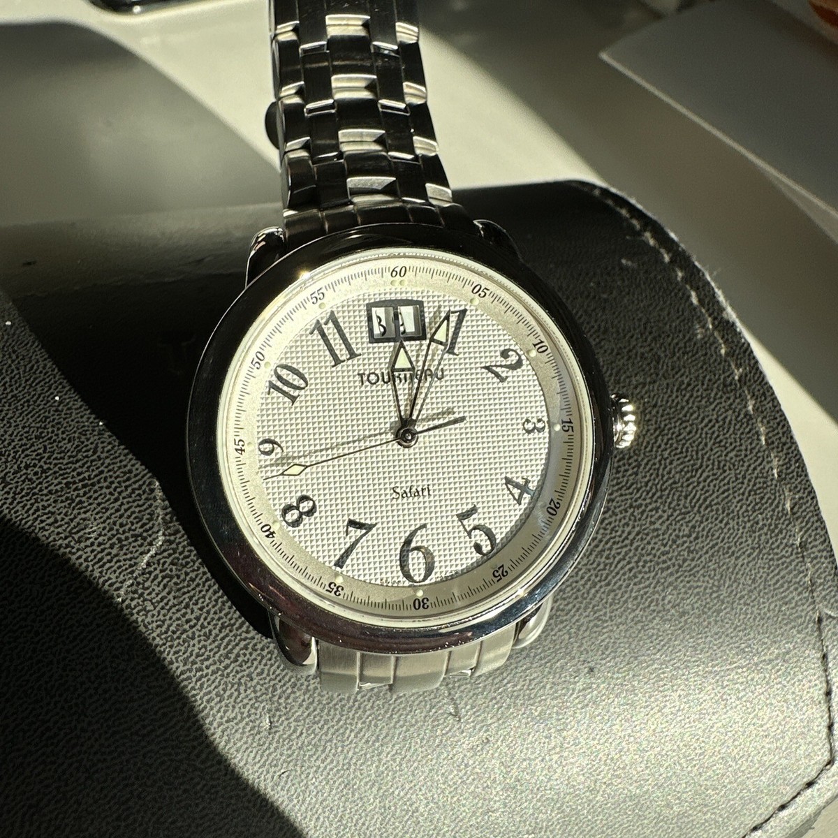Tourneau Silver and Black Watch Tourneau Men main image 4