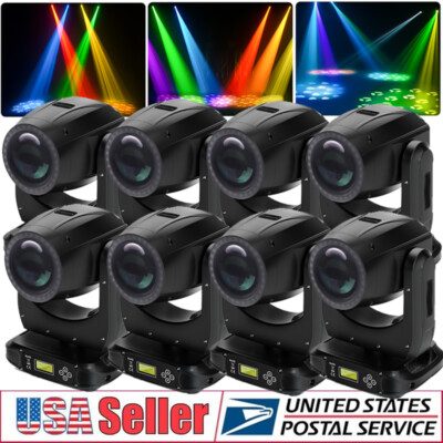 200W Moving Head LED Light RGBW Gobo Beam Stage 8Prism DJ Lights Disco Bar Show