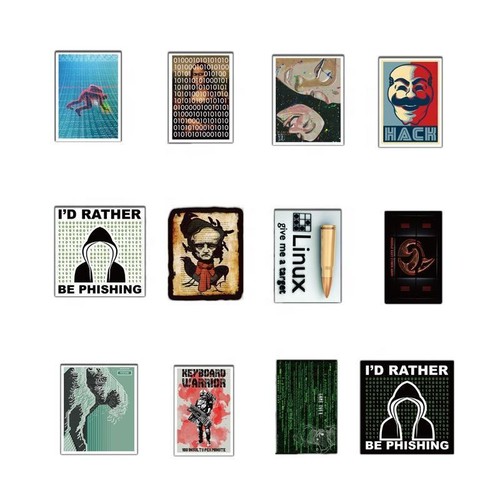 ⭐50 Stück Darkweb Hacker style IT Style Stickerbomb Aufkleber Laptop Sticker Set - Picture 4 of 6