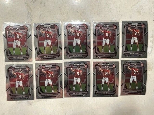 (10) BRYCE YOUNG Panthers 2023 Panini Prizm Draft Picks rookie cards #101