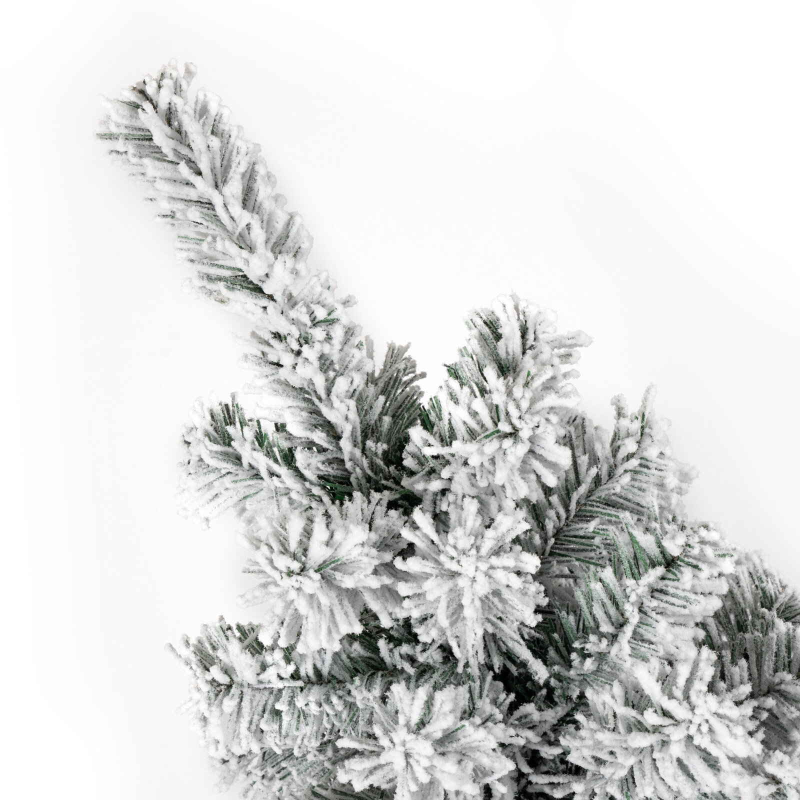 6ft Artificial Prelit Christmas Tree Led Snow White Flocked Hinged Bushy Tree eBay