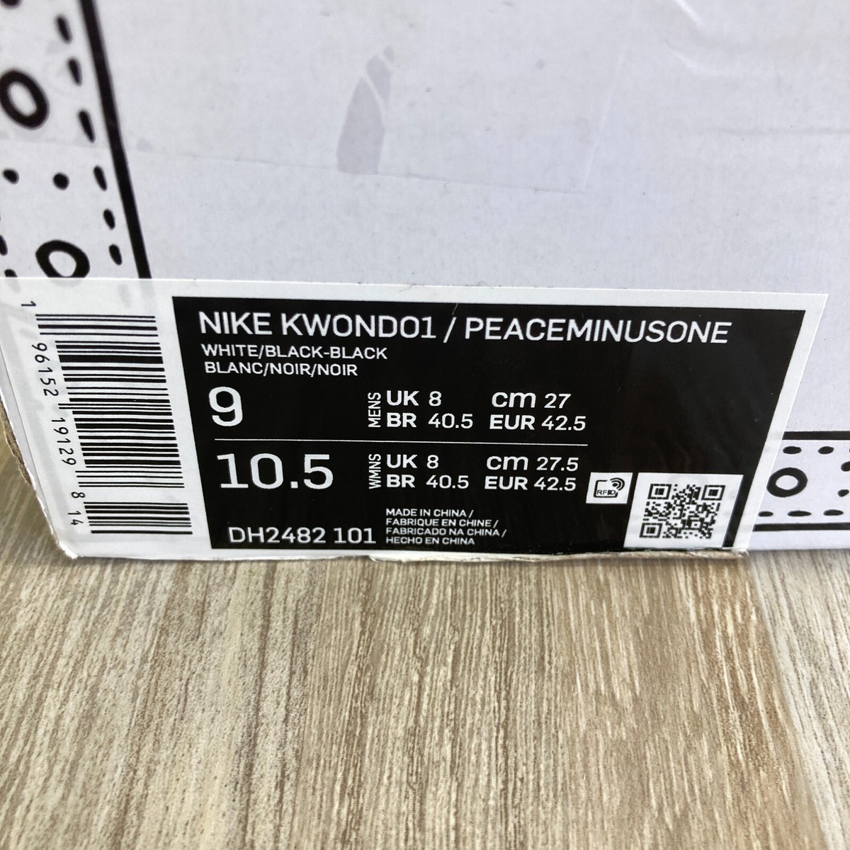 Nike Kwondo 1 / Peaceminusone White Black DH2482-101 Men's