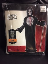 BLEEDING SKELETON Halloween cosplay Childs XL costume with fake blood