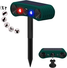 Solar Outdoor Motion Sensor Alarm 2*129db Loud Siren Noise Maker & 4 Modes