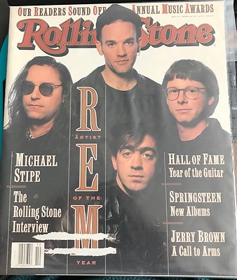ROLLING STONE MAG:  REM on cover ; Sealed in Plastic Snc. 1992