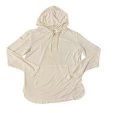 ZYIA Active Cream Hooded Lightweight Sweater Size Small