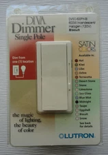 New LUTRON Diva Single Pole Dimmer Satin Colors Biscuit DVSC-600PH-BI
