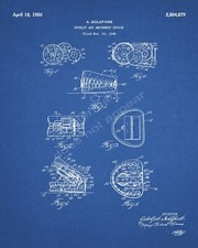 1950 Wind Up Chattering Teeth Gag Toy Novelty Patent Print - Blueprint