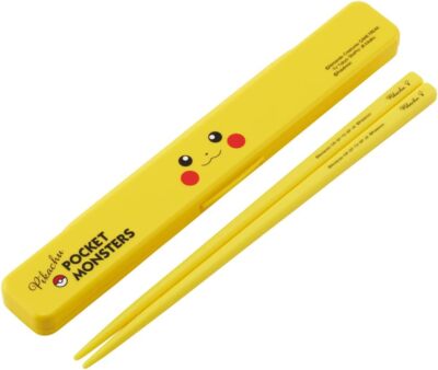 Skater Chopsticks 18cm Chopsticks Box Set Pokemon Pikachu Face 23 Antibacte