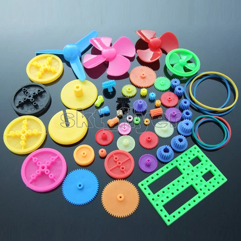 55pcs Plastic Gear Motor Gearbox Toy Car Boat Plane Robot Air Craft RC Model DIY - Image 2 of 4