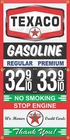 TEXACO GAS STATION PRICE PER GALLON VINTAGE OLD SIGN REMAKE BANNER SIGN ART