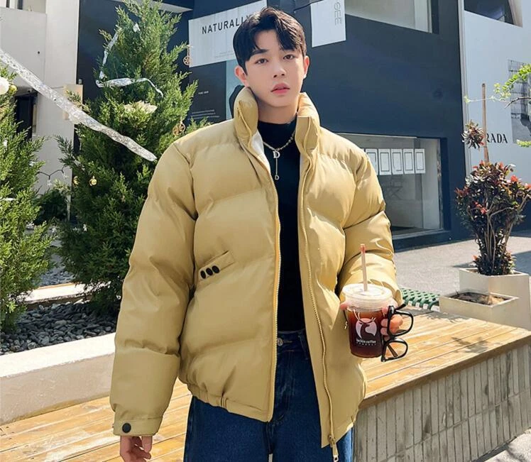 Fashion men's long deals sleeve warm thicken outerwear