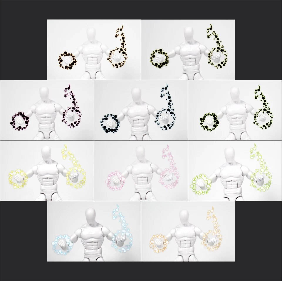 Peças de efeito de figura de ação estilo "Kirby Krackle" - Ótimo para Marvel Legends - Imagem 2 de 4