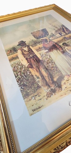 Framed William Aiken Walker “Cotton Picker Family” 1839-1921 Black History 16x20 - Picture 4 of 5