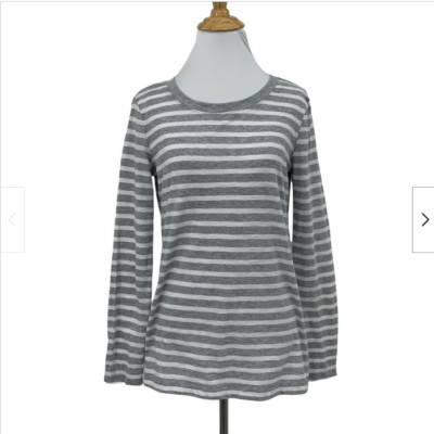 SPLENDID WOMEN'S CERINE SLUB BUTTON BACK TOP(GRAY WHITE, XL)NWT