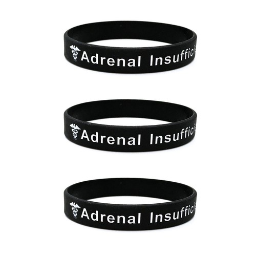 Juego de 3 pulseras de insuficiencia suprarrenal banda de identificación médica alerta médica - Imagen 26 de 26