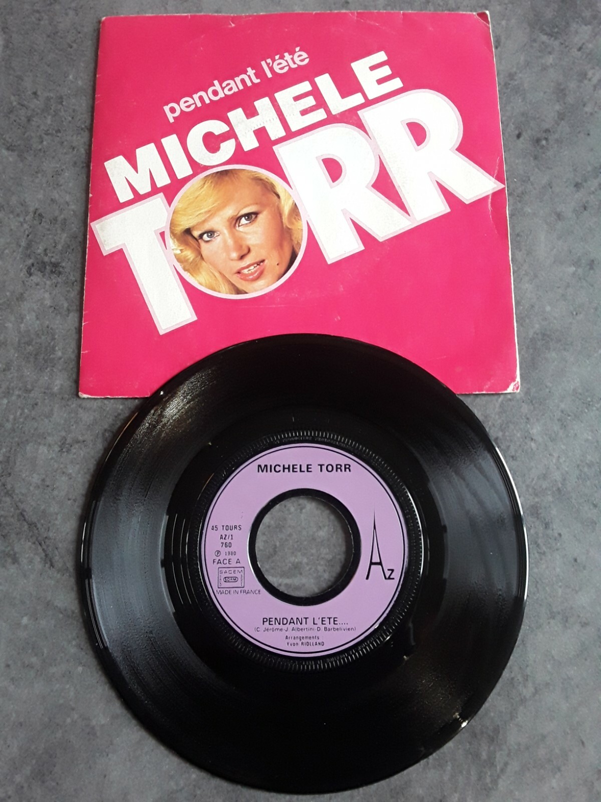 Michele Torr Le Pont De Courthezon VINYL 45T MICHELE TORR &#034; PENDANT L&#039;ETE, COURTHEZON &#034; 1980 AZ  | eBay