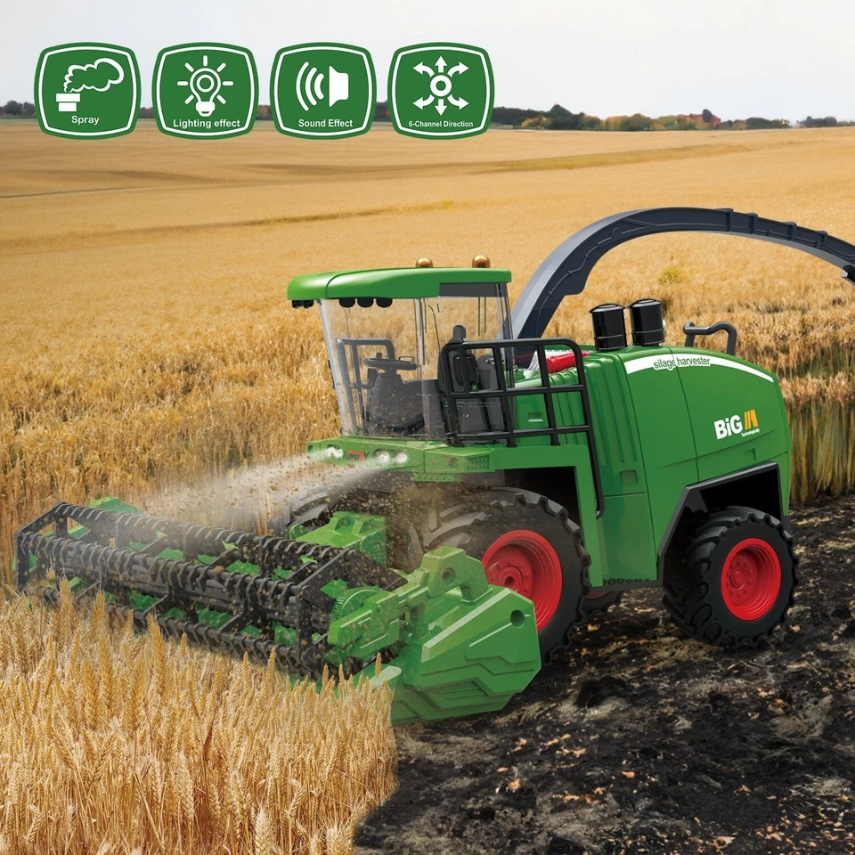 RC-Traktor Mähdrescher ferngesteuert, Mähdrescher Spielzeug ab 3 4 5 6 Jahre - Bild 2 von 4