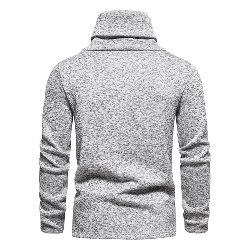 British Style Mens Casual Pile Neck High Collar Long Sleeve Pullover Top Sweater - Bild 16 von 28