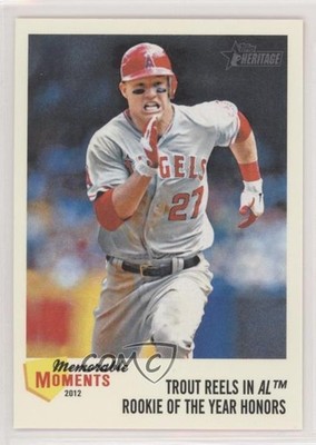 2013 Topps Heritage Memorable Moments Mike Trout #MM-MT 0g8i
