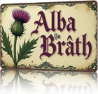 Vintage Tin Metal Signs Home Décor Scottish Thistle Regimental Emblem Funny Post