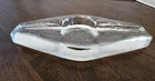 Vintage Blenko Cigar Ashtray Clear Heavy Art Glass Double Ended Retro 10"