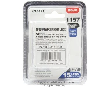 NUEVO Pilot Automotive BC9747 1157 LED Rojo Paquete de 2 IL-1157R-15 Foto 2 de 3