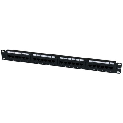 24 Port 1U Rackmount Cat 6 110 Patch Panel - 24 Port Network Patch Panel - RJ45
