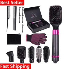 Salon-Quality 5 in 1 Hair Dryer Brush - Safe Styling with Tourmaline Bristles