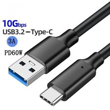 USB 3.2 Gen2 Type A to USB C Cable 10Gbps 60W 3A Fast Charge SSD 2M 1M — image 5
