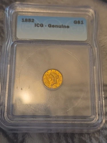 1852 $1 Liberty Head US Gold Dollar Coin