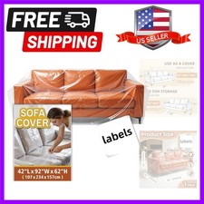 Plastic Clear Sofa Furniture Covers for Moving Storage  Extra Large Clear Fu...