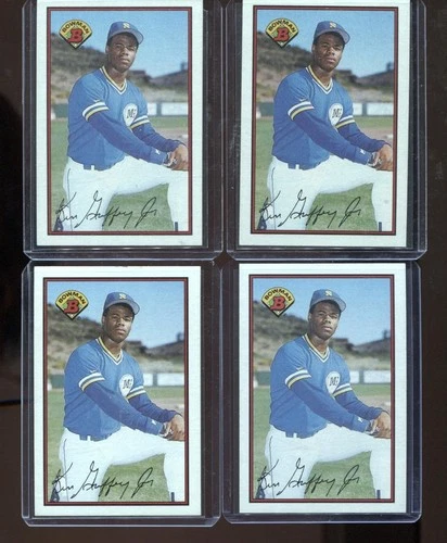 (4) Ken Griffey Jr. 1989 Bowman #220 Rookie RC MLB Baseball Card