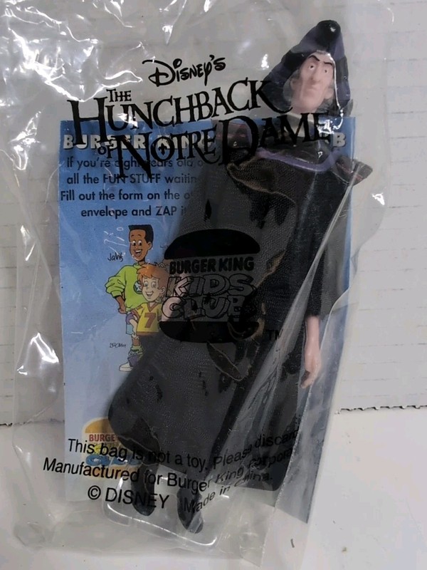 Vtg Burger King The Hunchback of Notre Dame Claude Frollo Toy '96 NEW SEALED