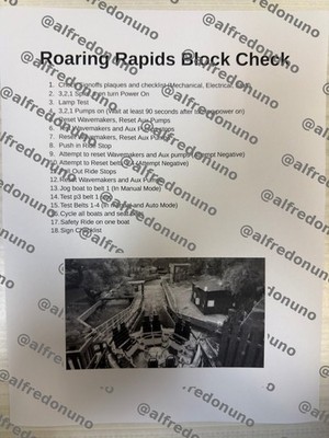 Six Flags Magic Mountain Roaring Rapids Block Check Opening Safety Procedures