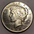1925-S  Peace Silver Dollar. AU/BU. Superb! A143