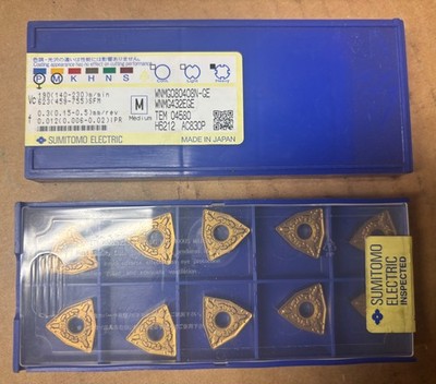 SUMITOMO Carbide Inserts - WNMG080408N-GE, WNMG432EGE - AC830P - Qty 10 - NEW