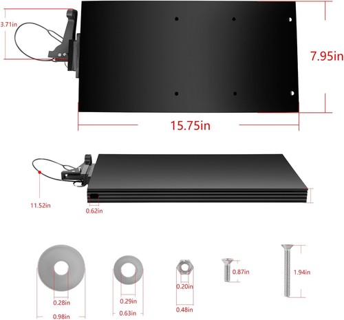 For Ulterra Terrova DeckHand 1854051 Trolling Motor Quick Release Bracket MKA-51 - Foto 14 di 16
